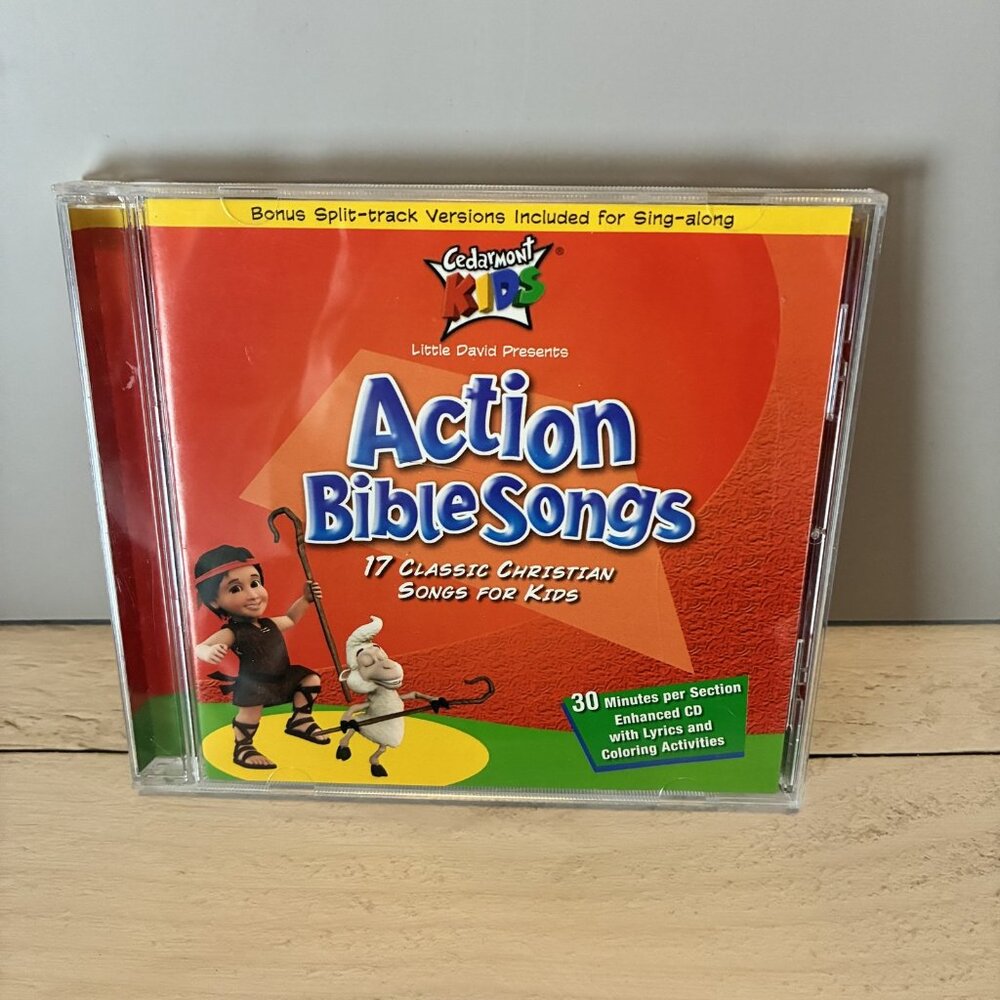 Cedarmont Kids Little David Presents Action Bible Songs CD Christian Kids Music